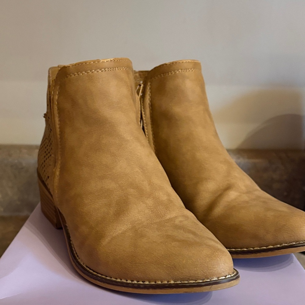 Madden Girl Tan Ankle Booties